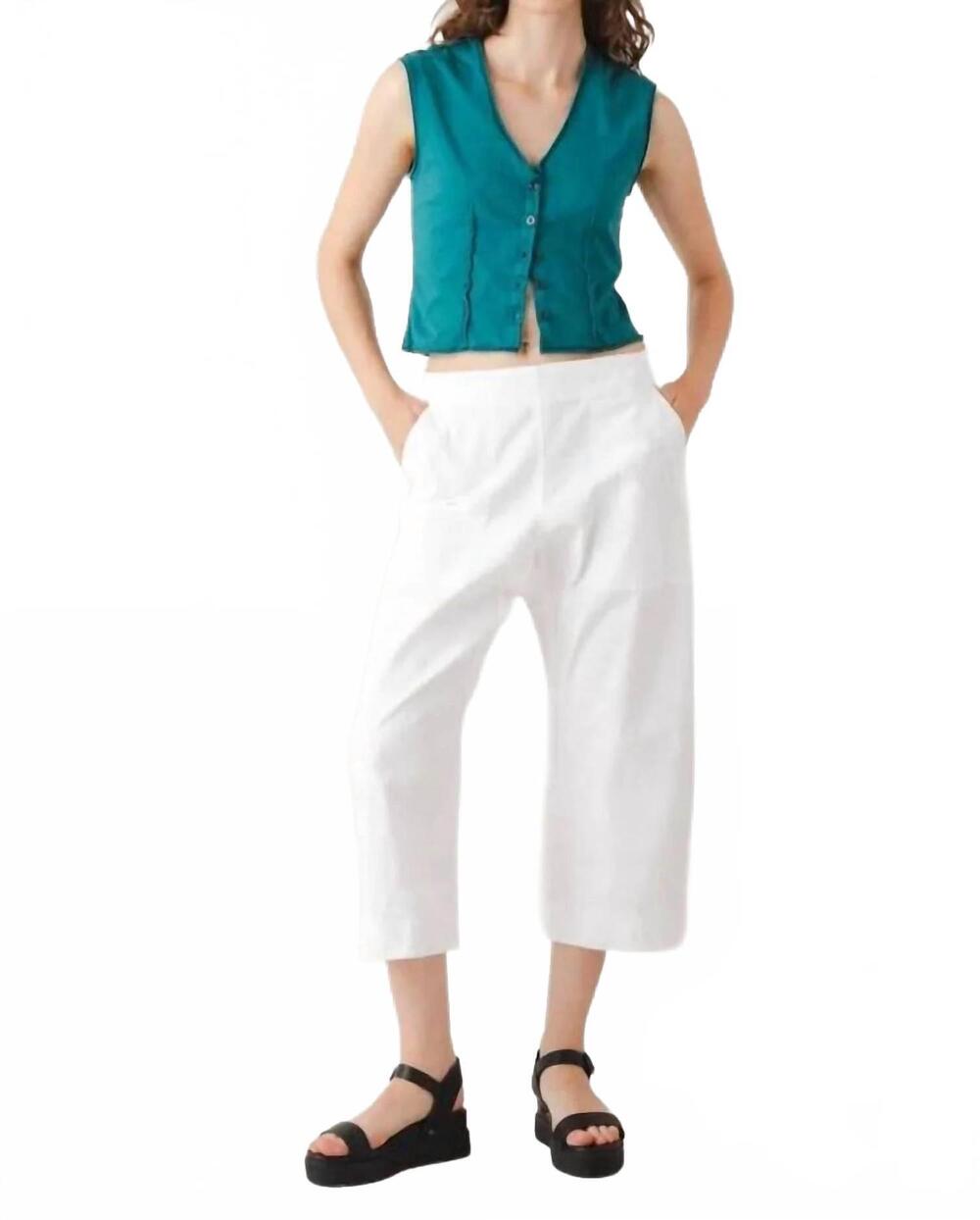 NEW PRAIRIE UNDERGROUND metric cropped straight pants in white